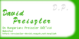 david preiszler business card